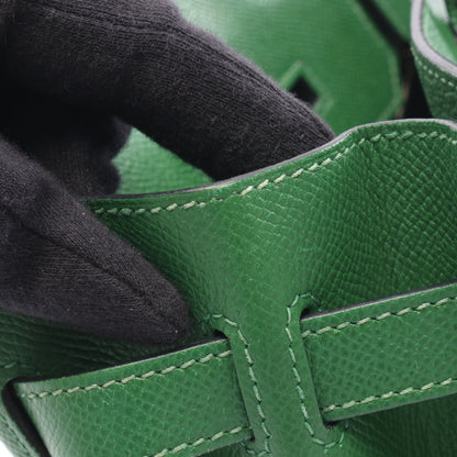 バーキン30 ハンドバッグ ヴォーエプソン グリーン シルバー金具 □N刻印 エルメス