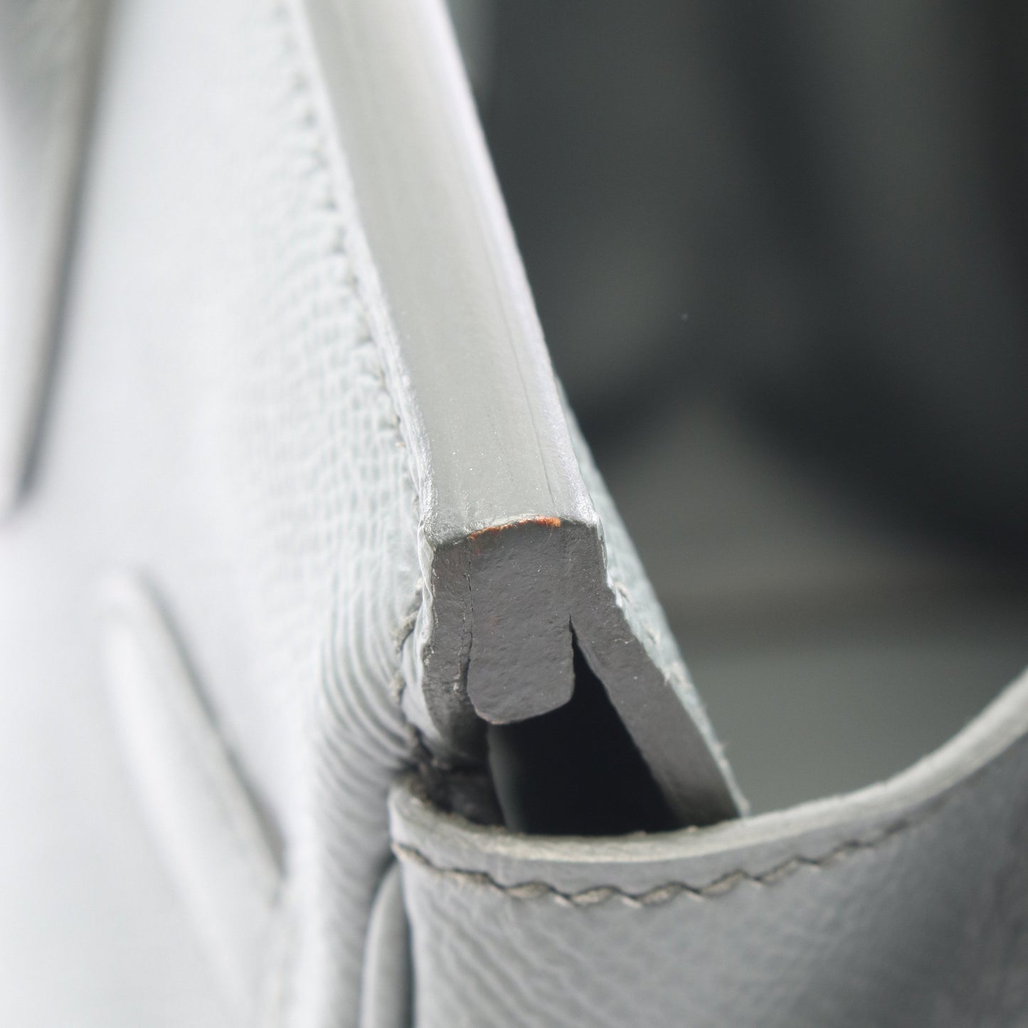 バーキン30 ヴェールアマンド ハンドバッグ ヴォーエプソン グレー ゴールド金具 Z刻印 エルメス