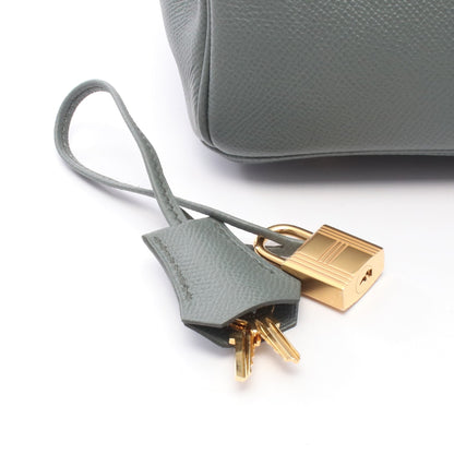 バーキン30 ヴェールアマンド ハンドバッグ ヴォーエプソン グレー ゴールド金具 Z刻印 エルメス