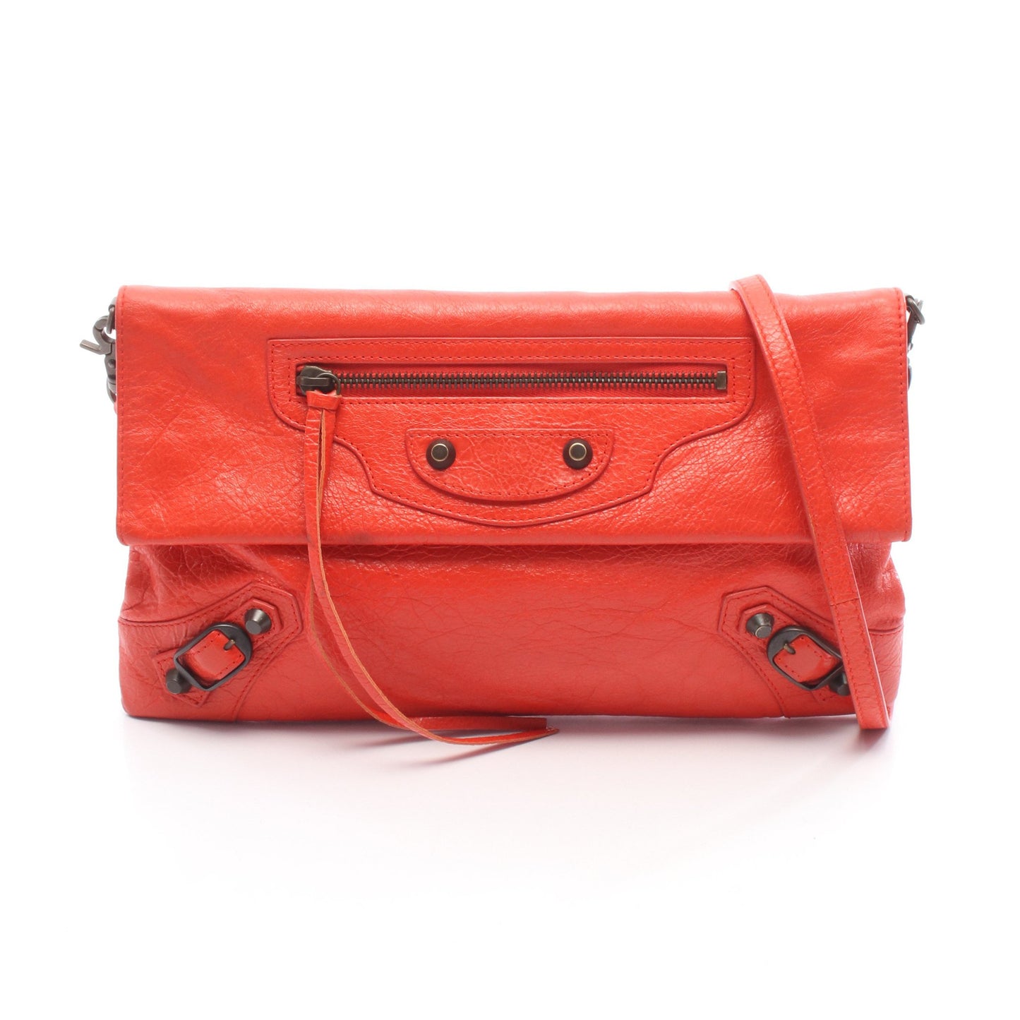クラシック エンベロープ ショルダーバッグ レザー レッド バレンシアガ バッグ BALENCIAGA