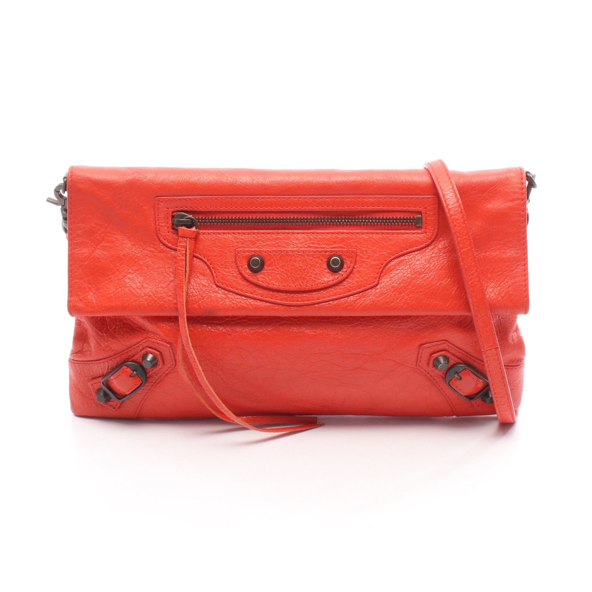 クラシック エンベロープ ショルダーバッグ レザー レッド バレンシアガ バッグ BALENCIAGA