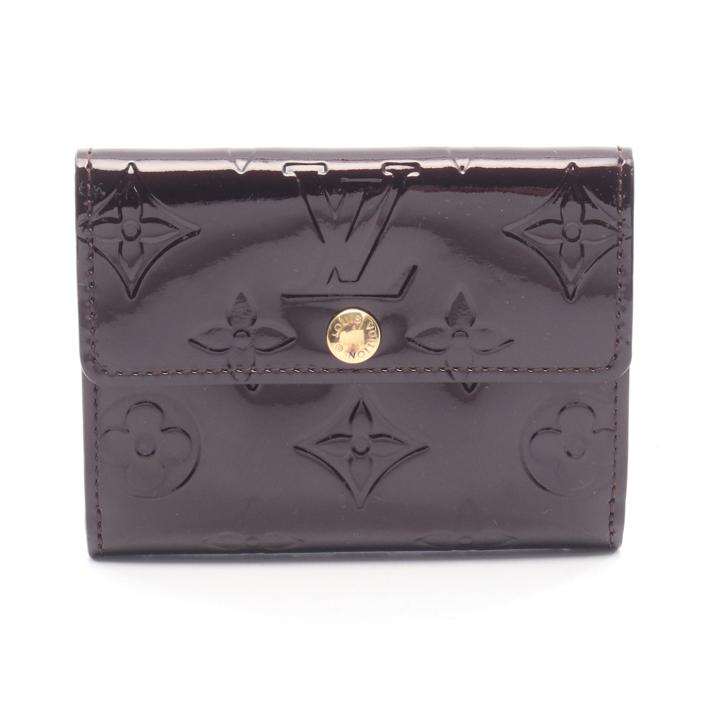 ラドロー モノグラムヴェルニ アマラント コインケース 二つ折り財布 エナメルレザー ボルドー ルイヴィトン