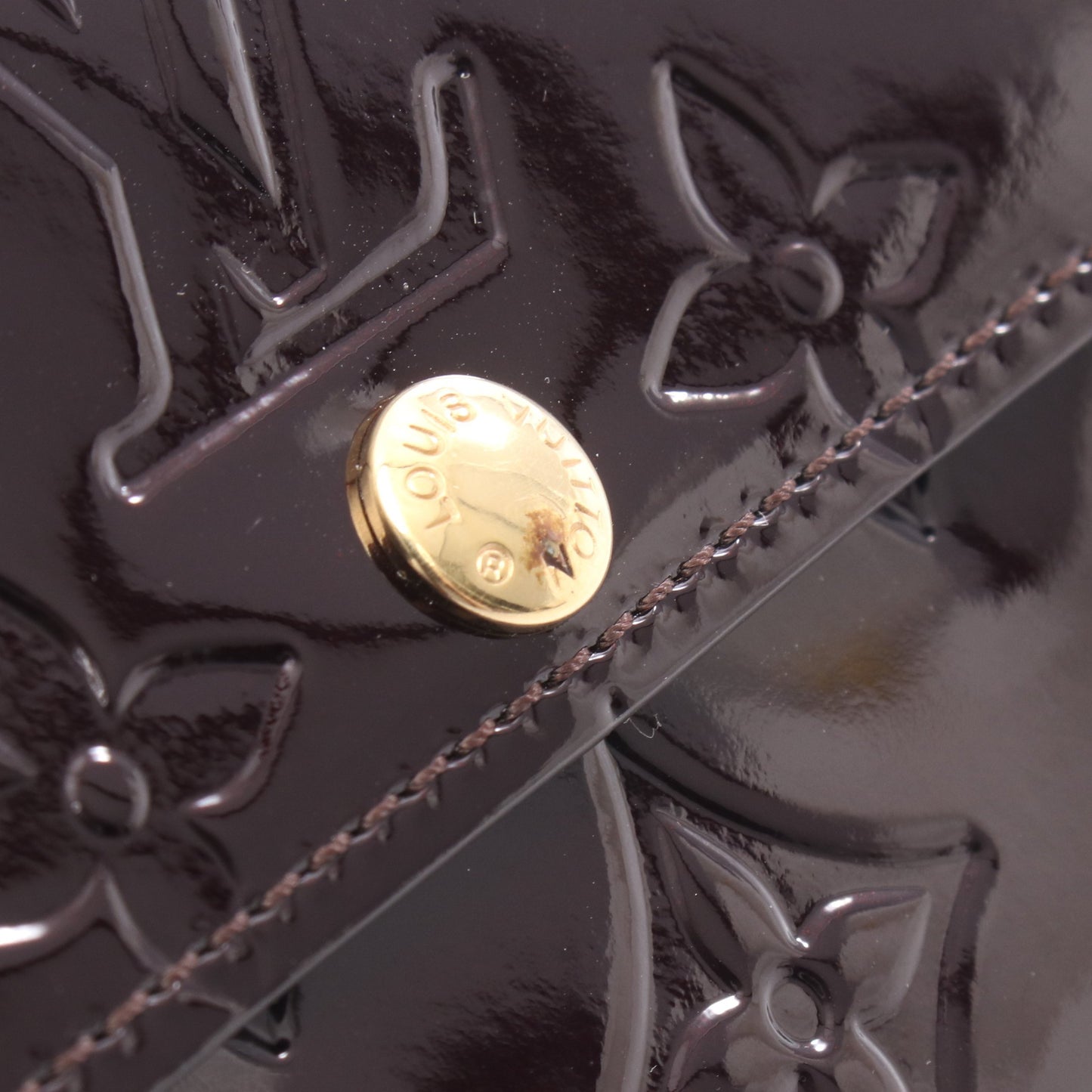 ラドロー モノグラムヴェルニ アマラント コインケース 二つ折り財布 エナメルレザー ボルドー ルイヴィトン