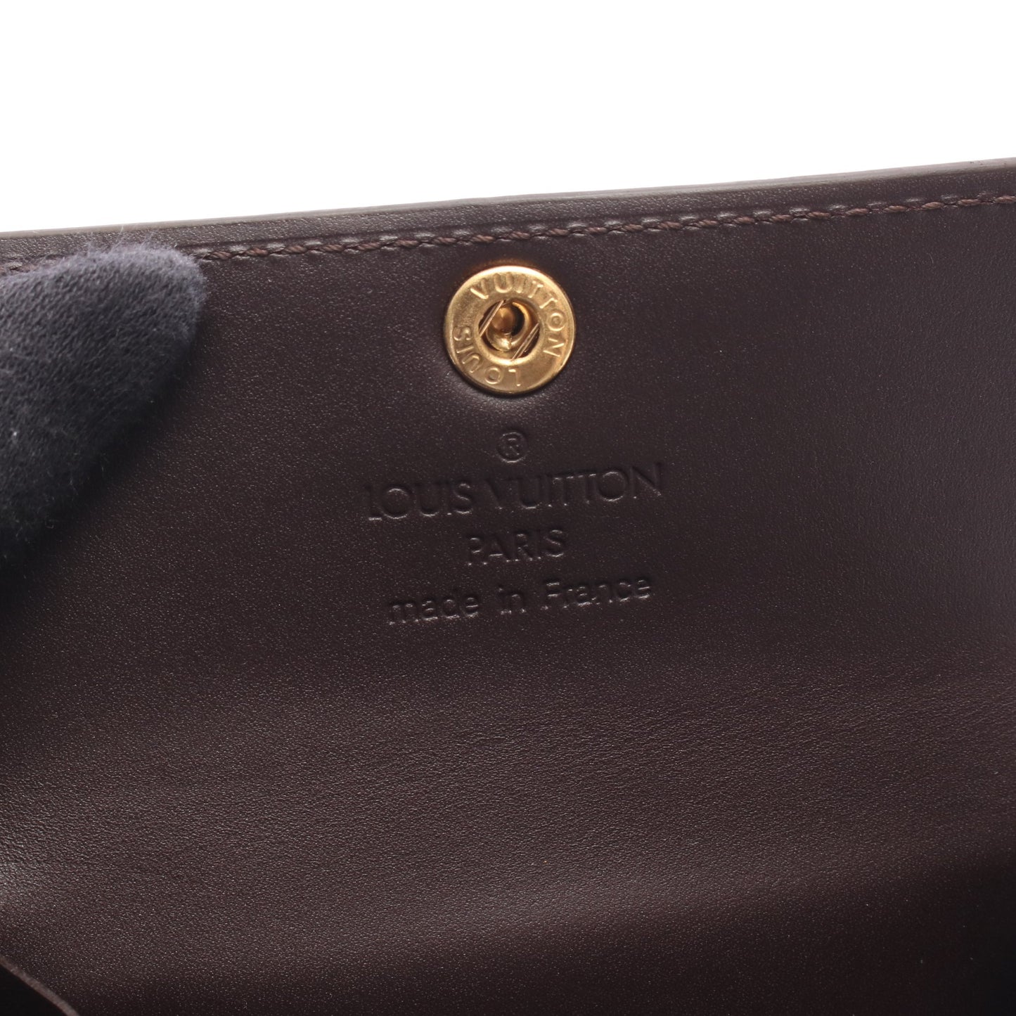 ラドロー モノグラムヴェルニ アマラント コインケース 二つ折り財布 エナメルレザー ボルドー ルイヴィトン