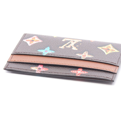 ポルト カルト ダブル モノグラムドーナツ カードケース PVC レザー ブラウン ルイヴィトン