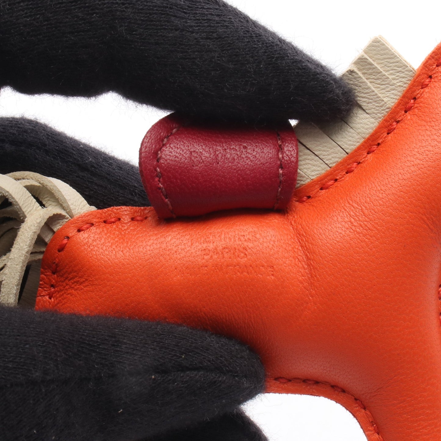 ロデオPM オレンジポピー クレ ルビー バッグチャーム アニョーミロ オレンジ アイボリー レッド B刻印 エルメス