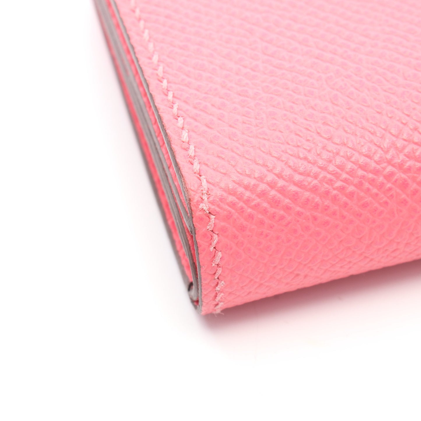 ベアンミニ ローズアザレ カードケース ヴォーエプソン ピンク シルバー金具 K刻印 エルメス