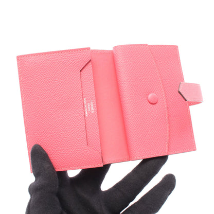 ベアンミニ ローズアザレ カードケース ヴォーエプソン ピンク シルバー金具 K刻印 エルメス