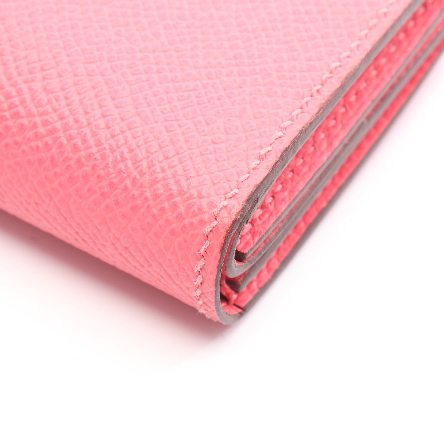 ベアンミニ ローズアザレ カードケース ヴォーエプソン ピンク シルバー金具 K刻印 エルメス