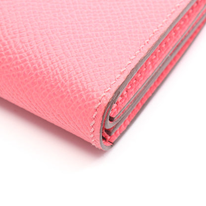 ベアンミニ ローズアザレ カードケース ヴォーエプソン ピンク シルバー金具 K刻印 エルメス