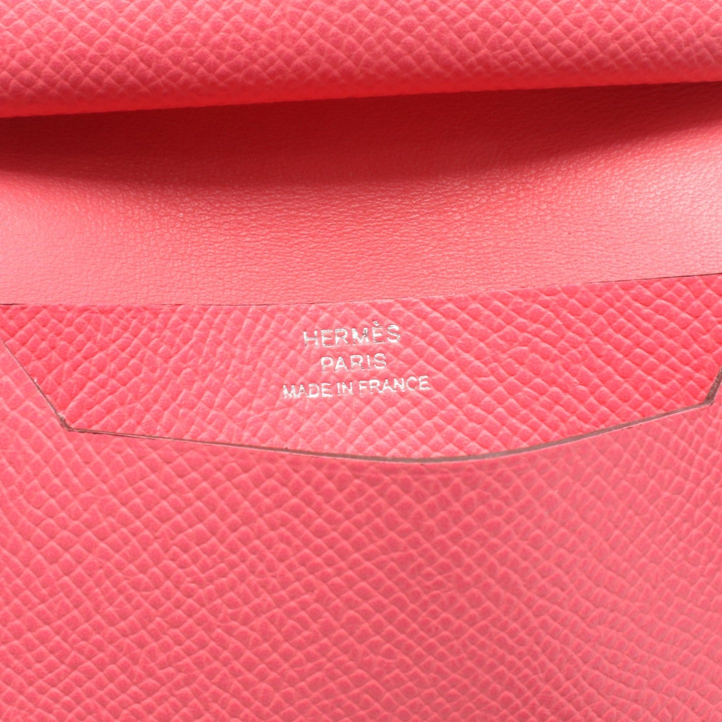 ベアンミニ ローズアザレ カードケース ヴォーエプソン ピンク シルバー金具 K刻印 エルメス