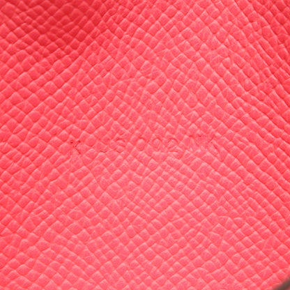 ベアンミニ ローズアザレ カードケース ヴォーエプソン ピンク シルバー金具 K刻印 エルメス