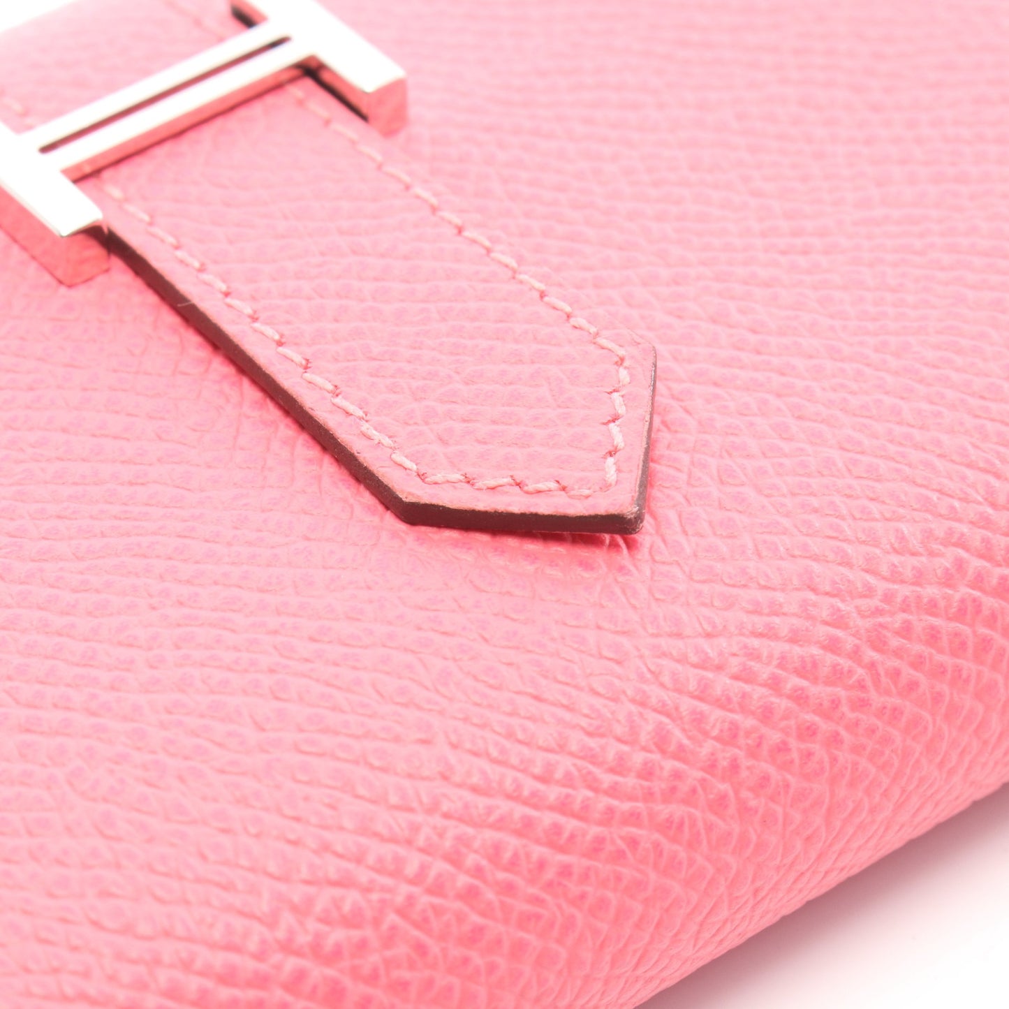 ベアンミニ ローズアザレ カードケース ヴォーエプソン ピンク シルバー金具 K刻印 エルメス