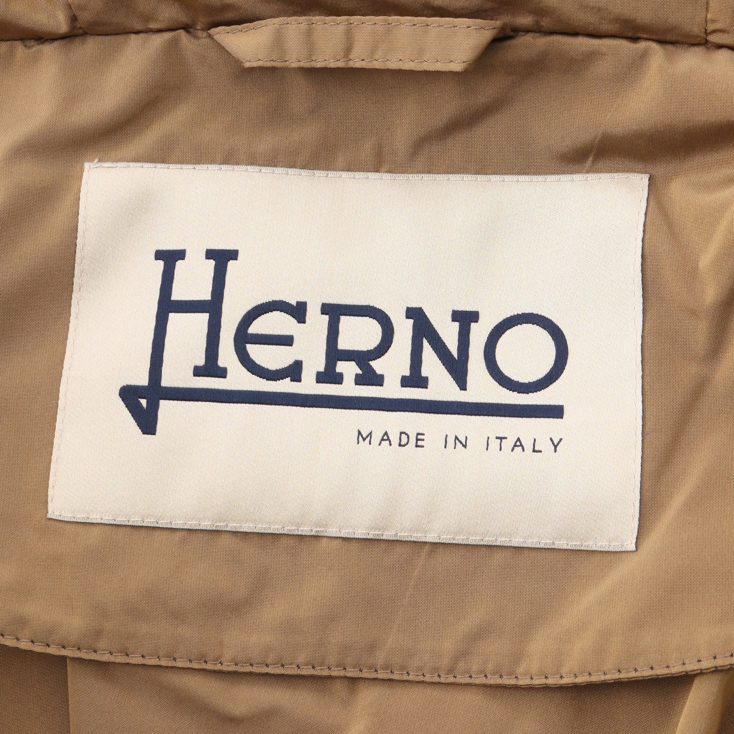 NEW TECHNO タフタ フーデッド スプリングコート フード付き ブルゾン ライトブラウン ヘルノ