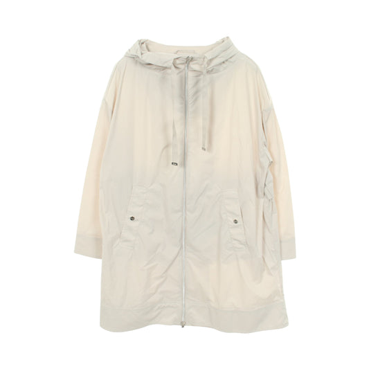 スプリングコート ナイロン ライトグレー フード付き ヘルノ