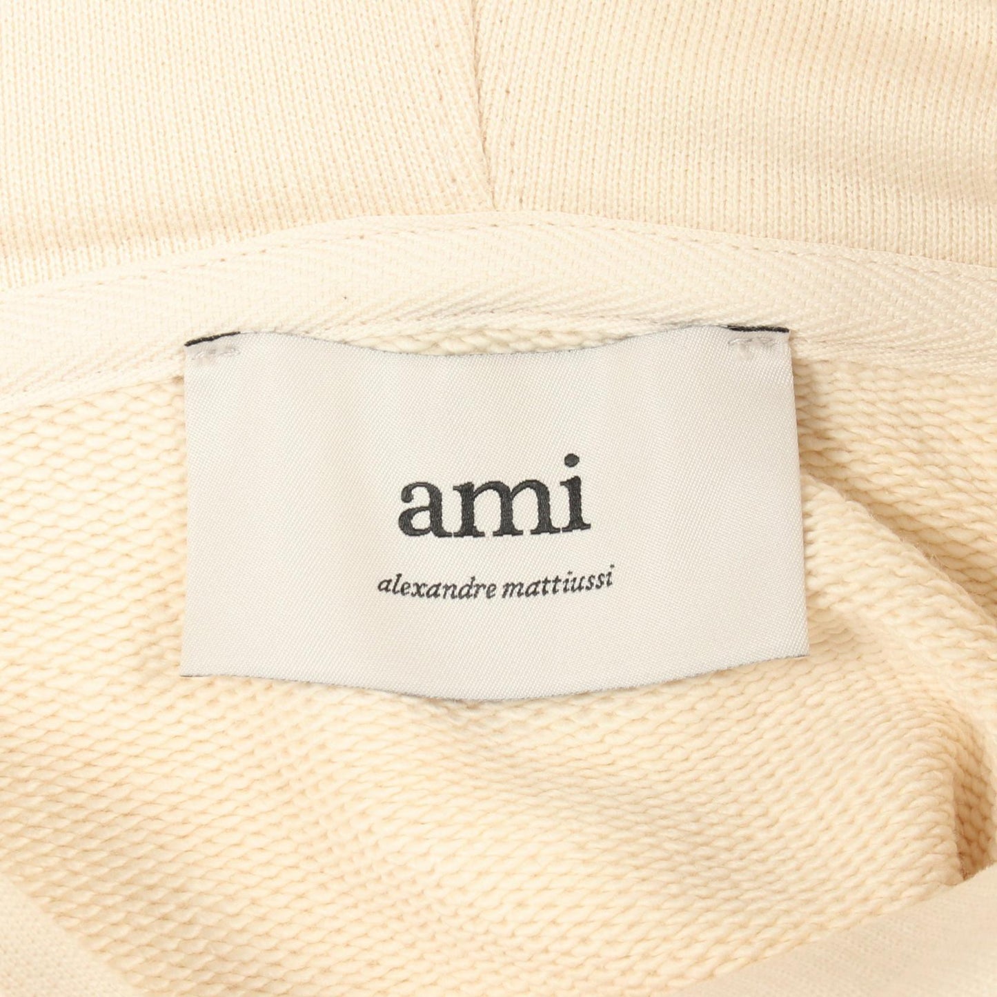 ロゴ刺繍 プルオーバーパーカー コットン アイボリー アミアレクサンドルマテュッシ トップス AMI Alexandre Mattiussi