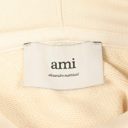 ロゴ刺繍 プルオーバーパーカー コットン アイボリー アミアレクサンドルマテュッシ トップス AMI Alexandre Mattiussi