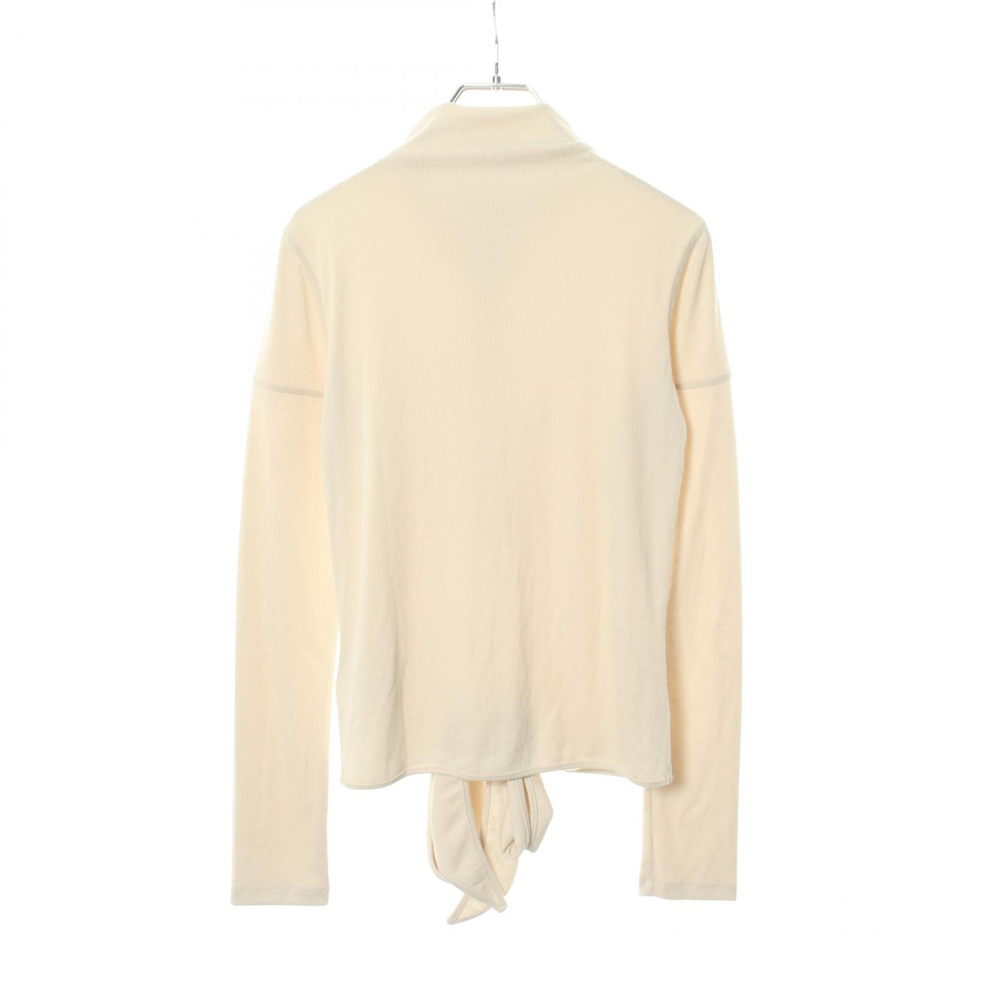 BUTTON UP WRAP T-SHIRT ハイネック 長袖 トップス レーヨン アイボリー ロウ クラシック トップス LOW CLASSIC