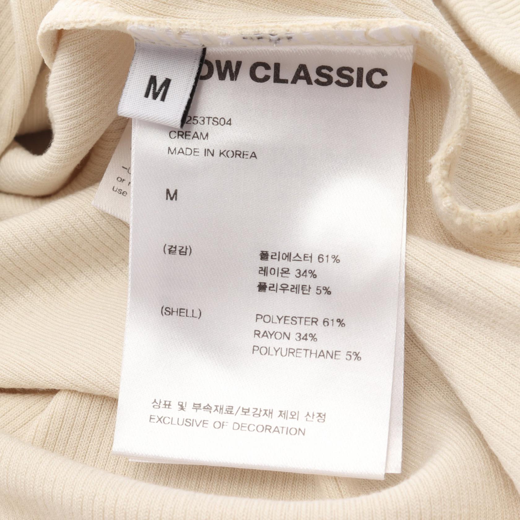 BUTTON UP WRAP T-SHIRT ハイネック 長袖 トップス レーヨン アイボリー ロウ クラシック トップス LOW CLASSIC