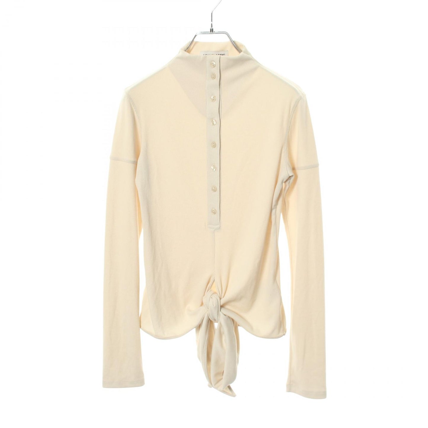 BUTTON UP WRAP T-SHIRT ハイネック 長袖 トップス レーヨン アイボリー ロウ クラシック トップス LOW CLASSIC