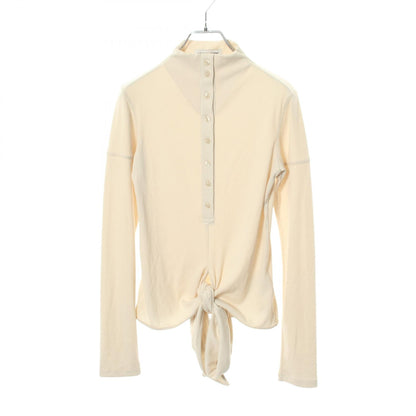 BUTTON UP WRAP T-SHIRT ハイネック 長袖 トップス レーヨン アイボリー ロウ クラシック トップス LOW CLASSIC