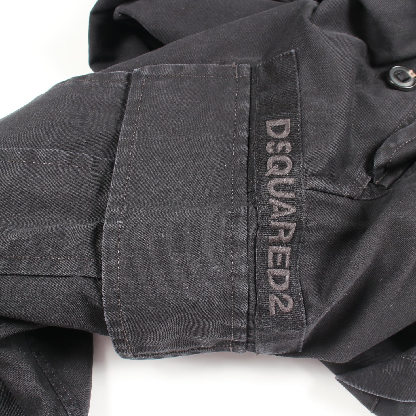カーゴパンツ ワイドパンツ コットン ブラック ディースクエアード ボトムス DSQUARED2