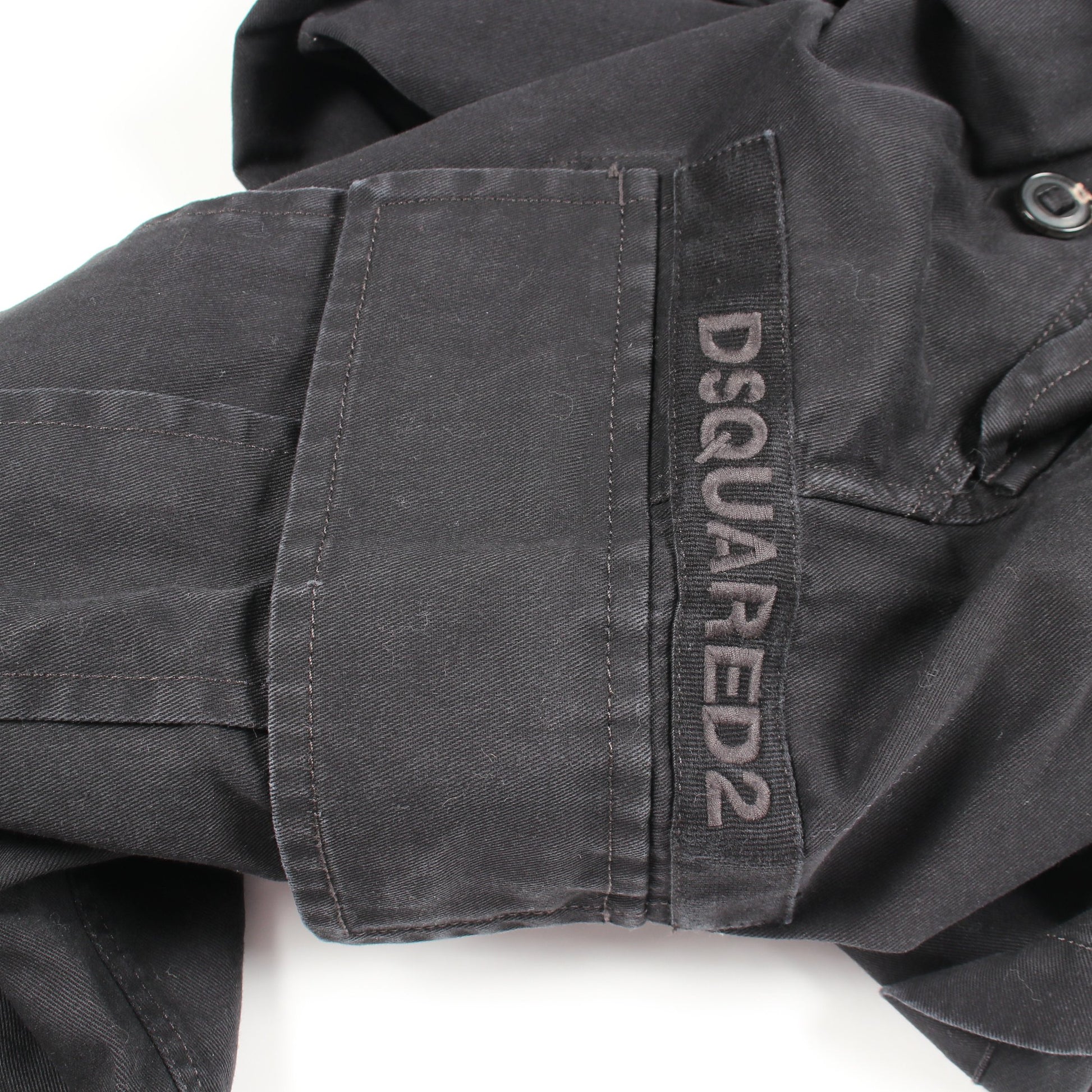 カーゴパンツ ワイドパンツ コットン ブラック ディースクエアード ボトムス DSQUARED2