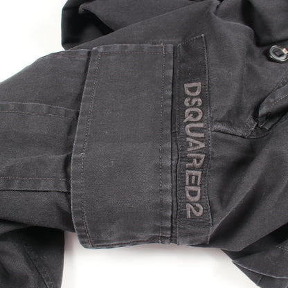 カーゴパンツ ワイドパンツ コットン ブラック ディースクエアード ボトムス DSQUARED2