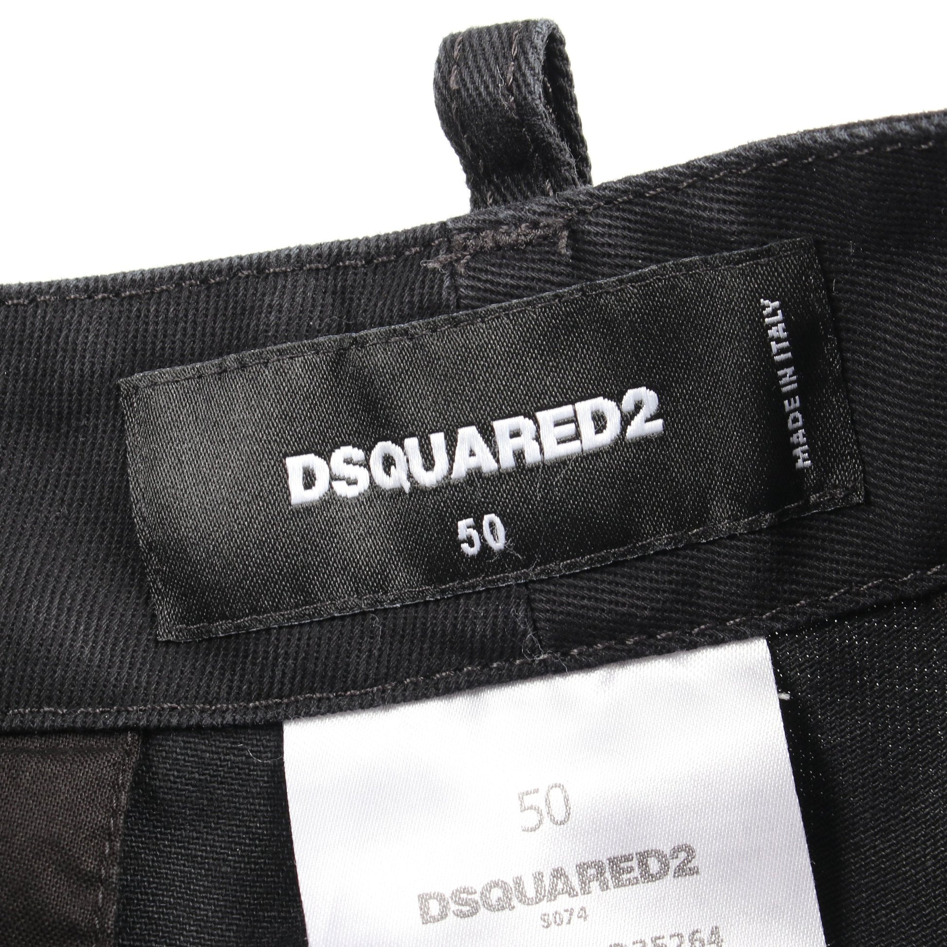 カーゴパンツ ワイドパンツ コットン ブラック ディースクエアード ボトムス DSQUARED2