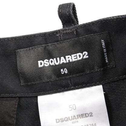 カーゴパンツ ワイドパンツ コットン ブラック ディースクエアード ボトムス DSQUARED2