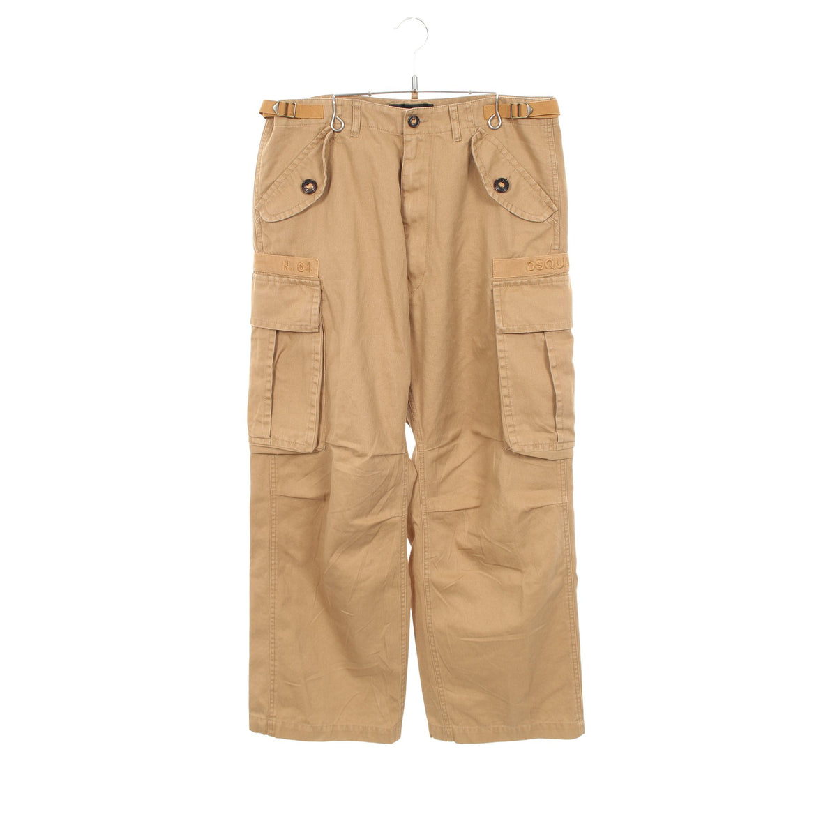 カーゴパンツ ワイドパンツ コットン ベージュ ディースクエアード ボトムス DSQUARED2