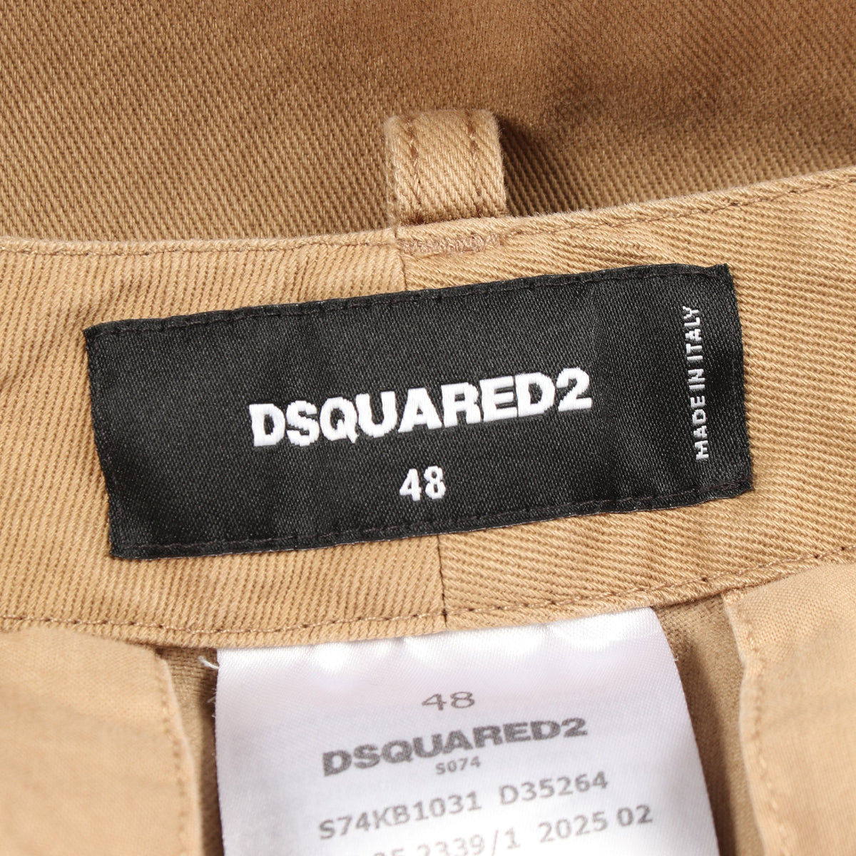 カーゴパンツ ワイドパンツ コットン ベージュ ディースクエアード ボトムス DSQUARED2