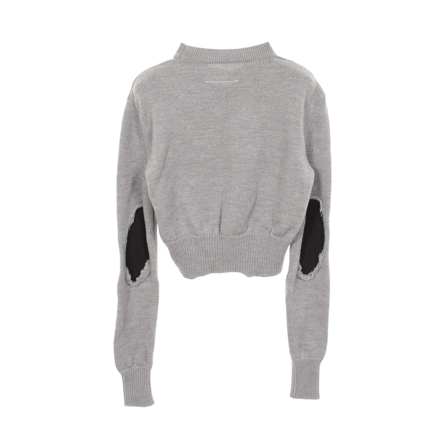 クルーネック ニット ウール グレー ブラック エムエムシックスメゾンマルジェラ トップス MM6 MAISON MARGIELA