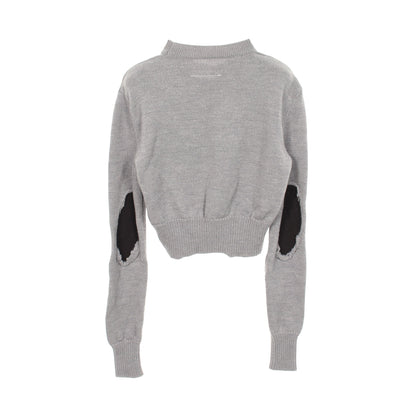 クルーネック ニット ウール グレー ブラック エムエムシックスメゾンマルジェラ トップス MM6 MAISON MARGIELA