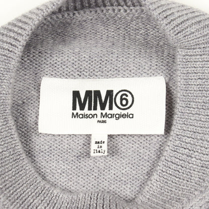 クルーネック ニット ウール グレー ブラック エムエムシックスメゾンマルジェラ トップス MM6 MAISON MARGIELA