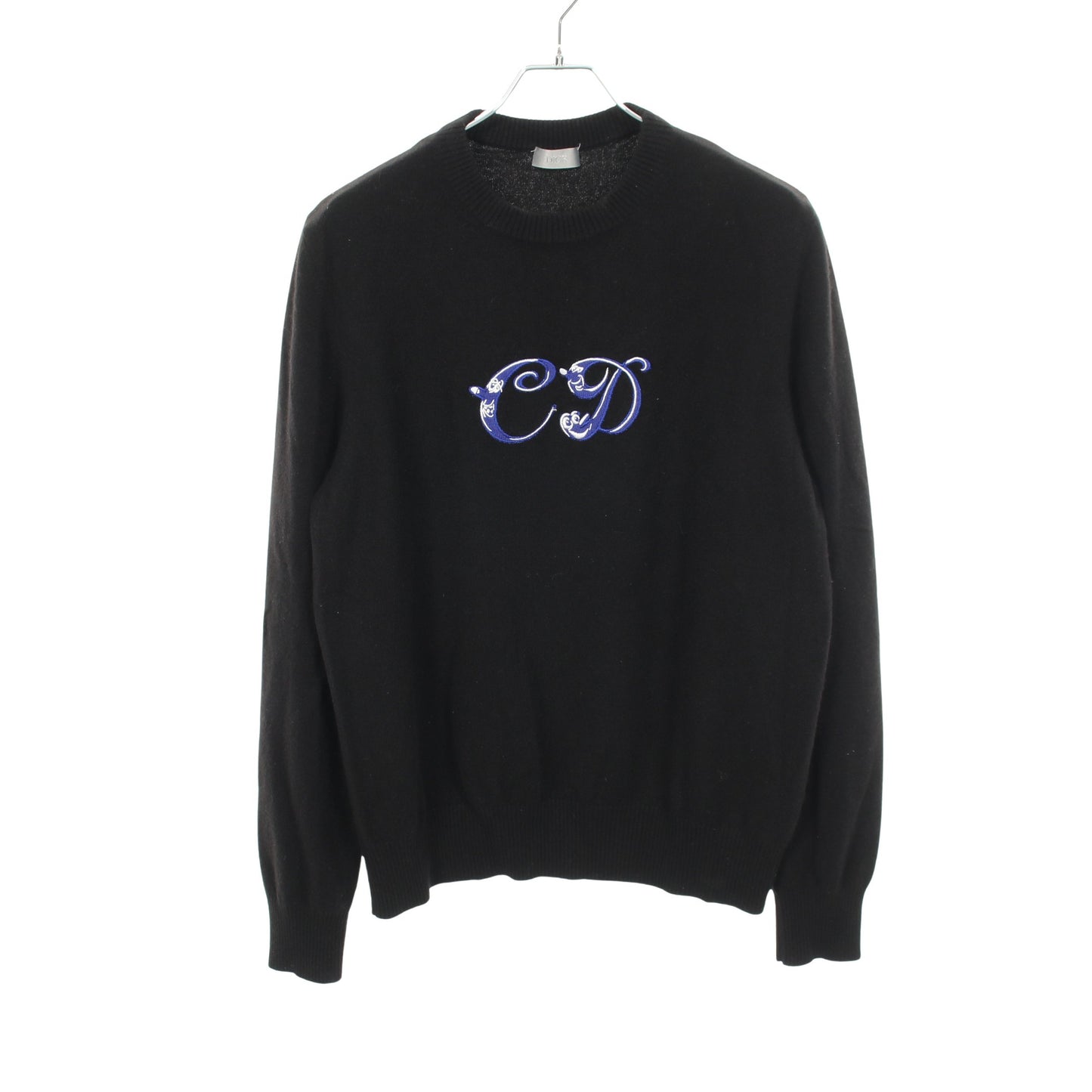 DIOR × KENNY SCHARF CDロゴ刺繍 ニット カシミヤ ブラック ディオール トップス DIOR