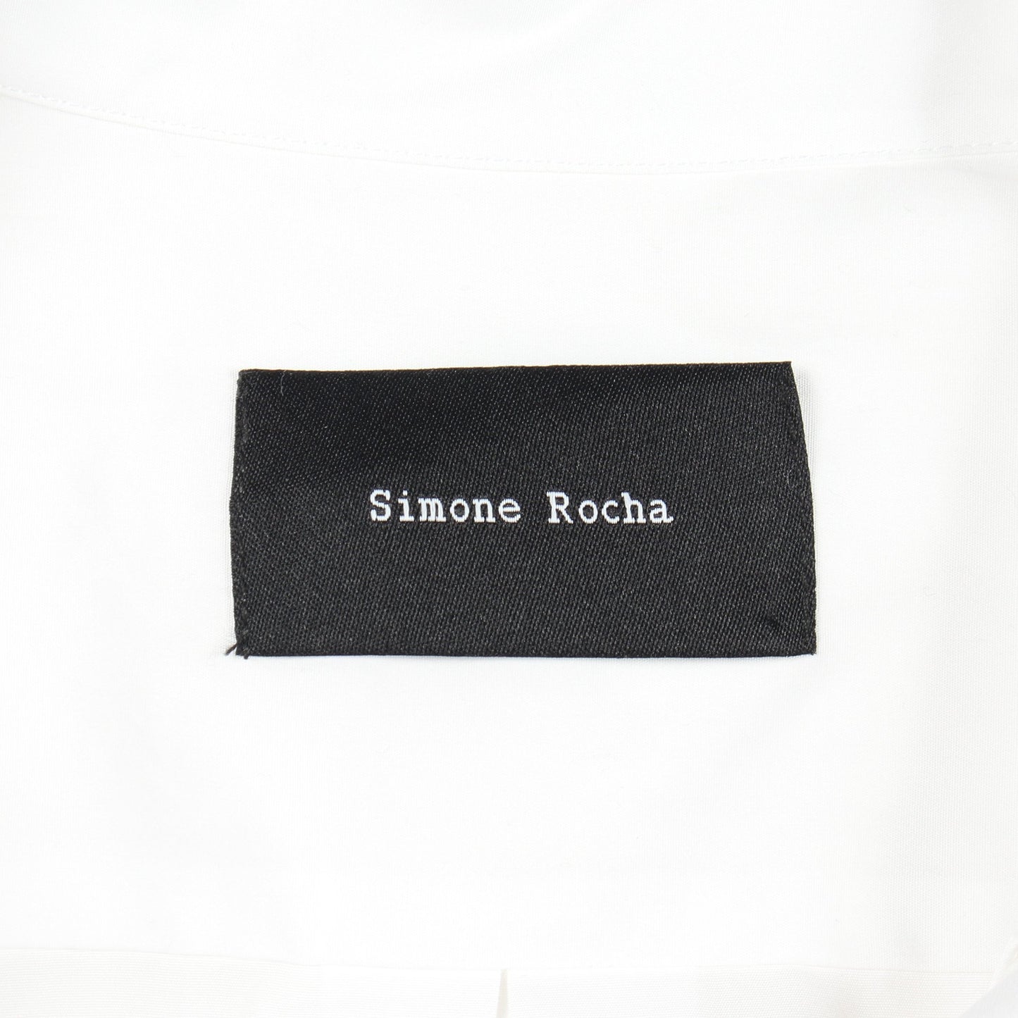 CROPPED PETAL SLEEVE BALLET TUTU HEM SHIRT チュール切替 ブラウス コットン ナイロン ホワイト シモーネロシャ