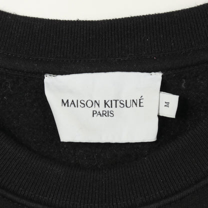 CONTOUR FOX PATCH 裏起毛 スウェットシャツ コットン ブラック メゾンキツネ トップス MAISON KITSUNE