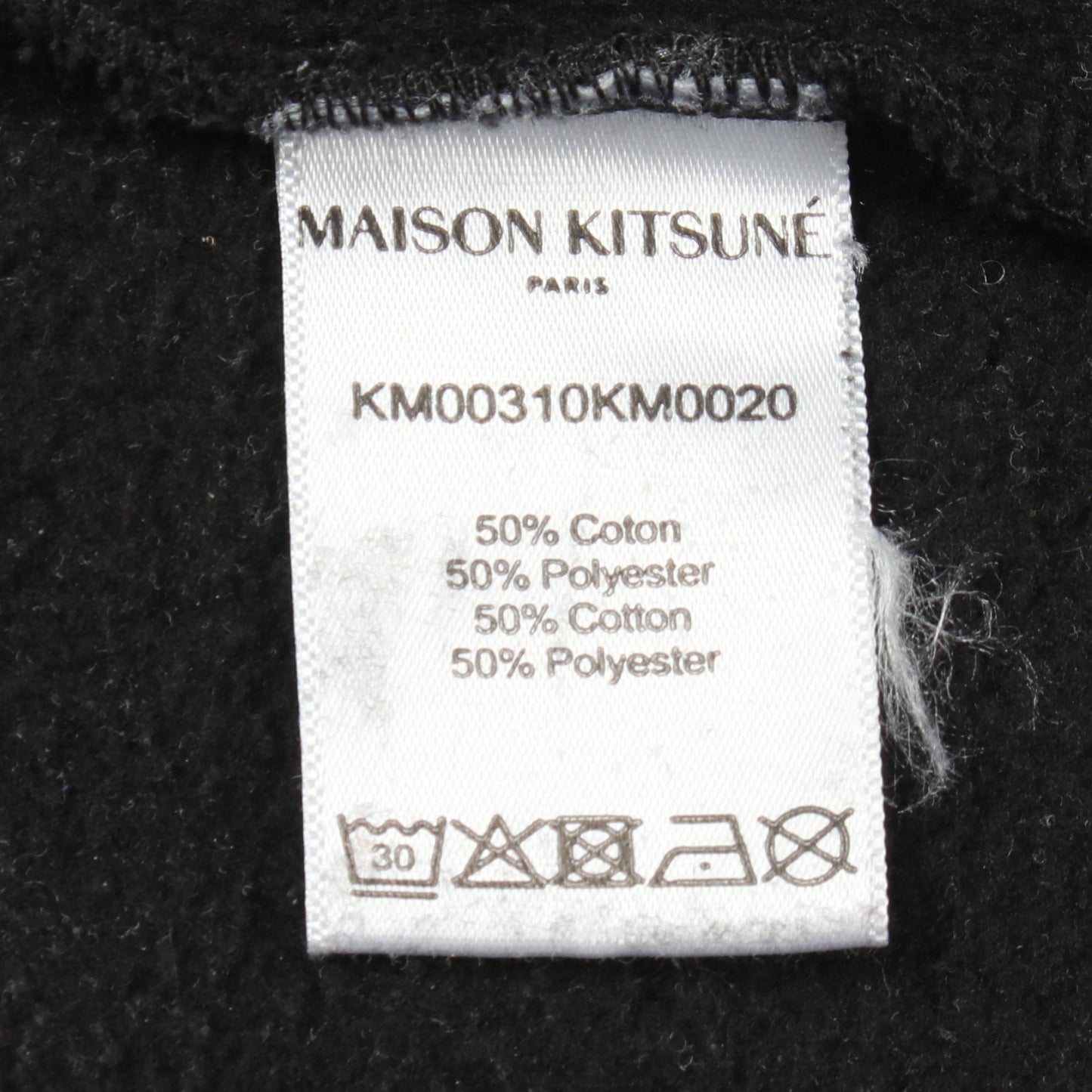 CONTOUR FOX PATCH 裏起毛 スウェットシャツ コットン ブラック メゾンキツネ トップス MAISON KITSUNE