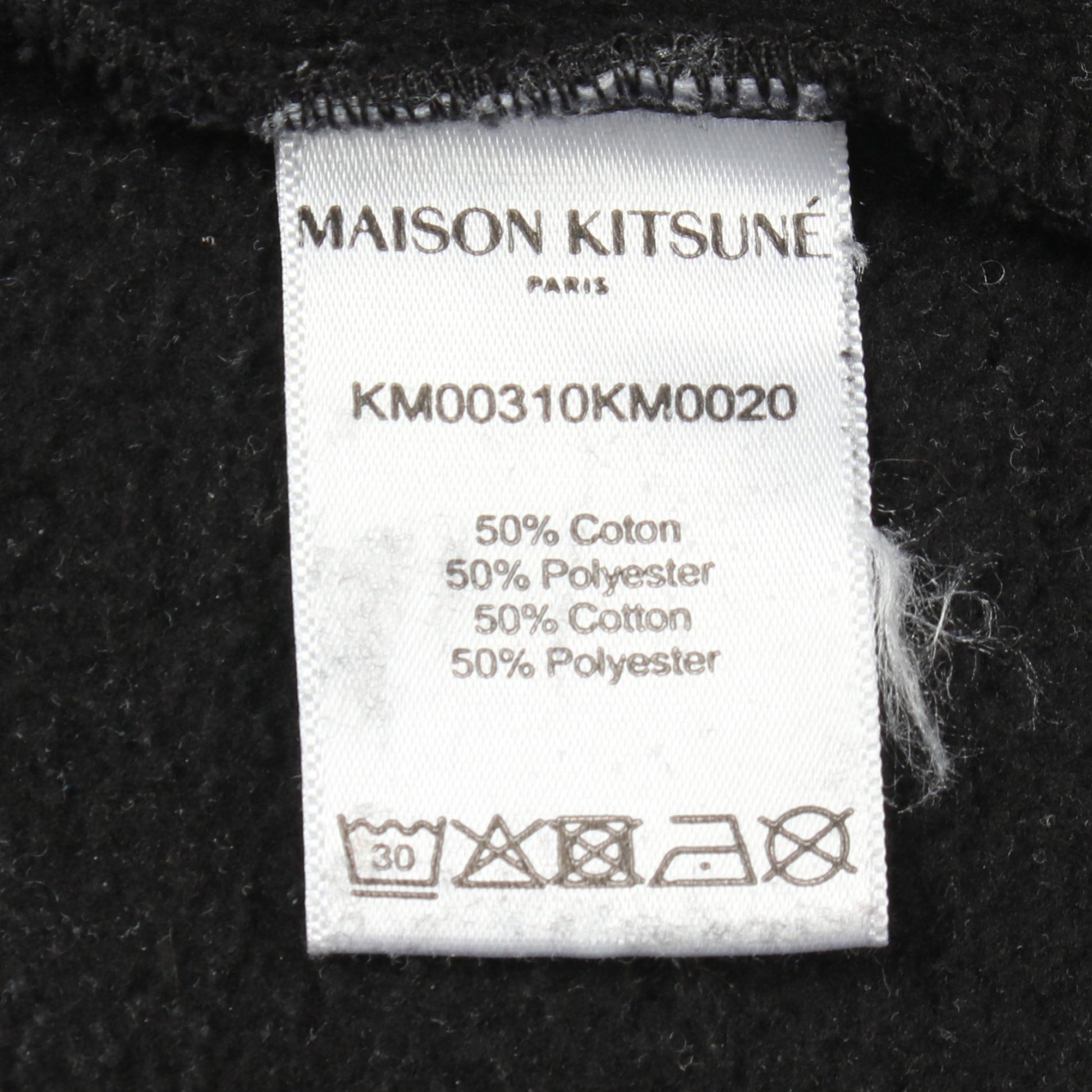 CONTOUR FOX PATCH 裏起毛 スウェットシャツ コットン ブラック メゾンキツネ トップス MAISON KITSUNE