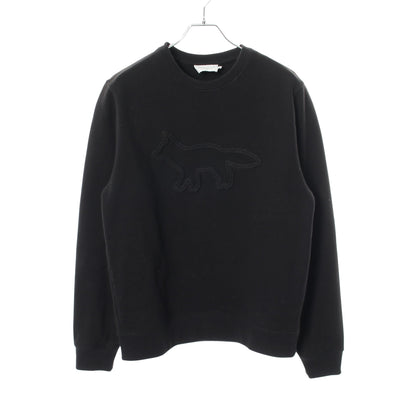 CONTOUR FOX PATCH 裏起毛 スウェットシャツ コットン ブラック メゾンキツネ トップス MAISON KITSUNE