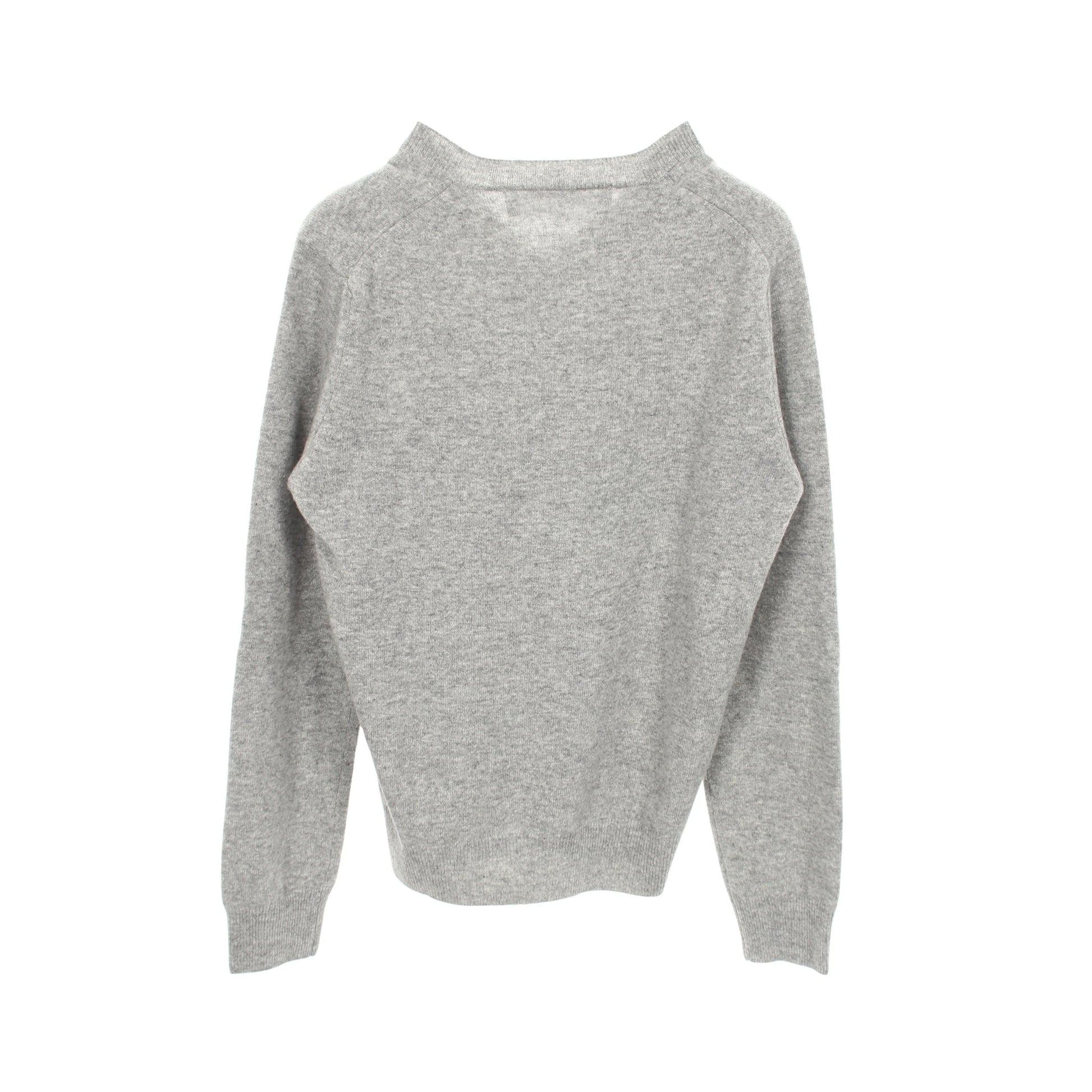 パートパッチ Vネック ニット ウール グレー プレイコムデギャルソン トップス PLAY COMME des GARCONS