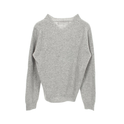 パートパッチ Vネック ニット ウール グレー プレイコムデギャルソン トップス PLAY COMME des GARCONS