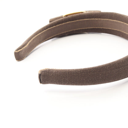 ヴァラリボン カチューシャ ファブリック グレーブラウン サルヴァトーレフェラガモ アクセサリー Salvatore Ferragamo