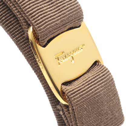 ヴァラリボン カチューシャ ファブリック グレーブラウン サルヴァトーレフェラガモ アクセサリー Salvatore Ferragamo