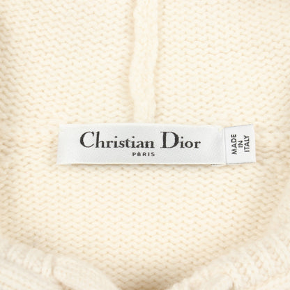 ロゴ パーカー ニット ウール カシミヤ ホワイト ブラック クリスチャンディオール トップス Christian Dior
