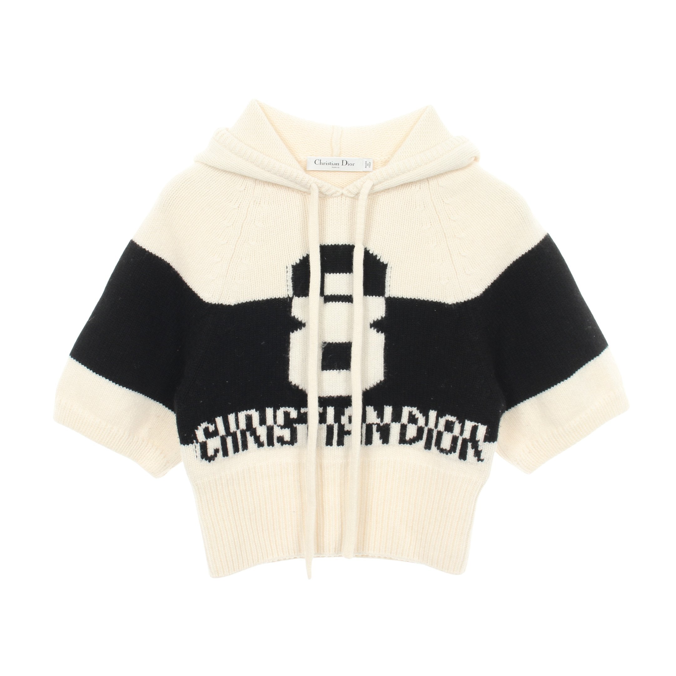 クリスチャンディオール CHRISTIAN DIOR 8E24553AM015 ニット ロゴ パーカー ニット ウール カシミヤ ホワイト ブラック