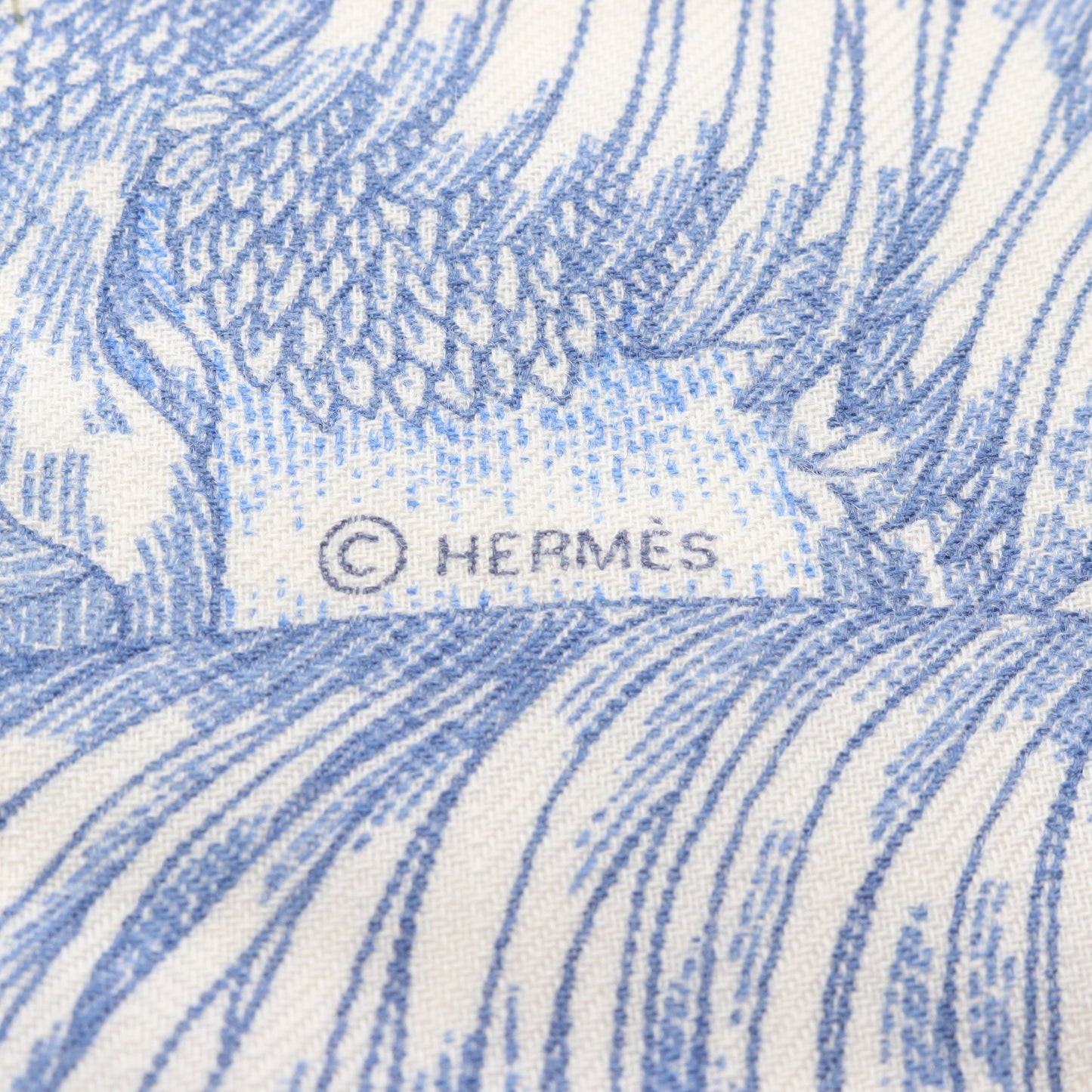 カレジェアン カレ140 FAUBOURG TROPICAL スカーフ ショール カシミヤ シルク アイボリー マルチカラー エルメス 財布・小物 HERMES