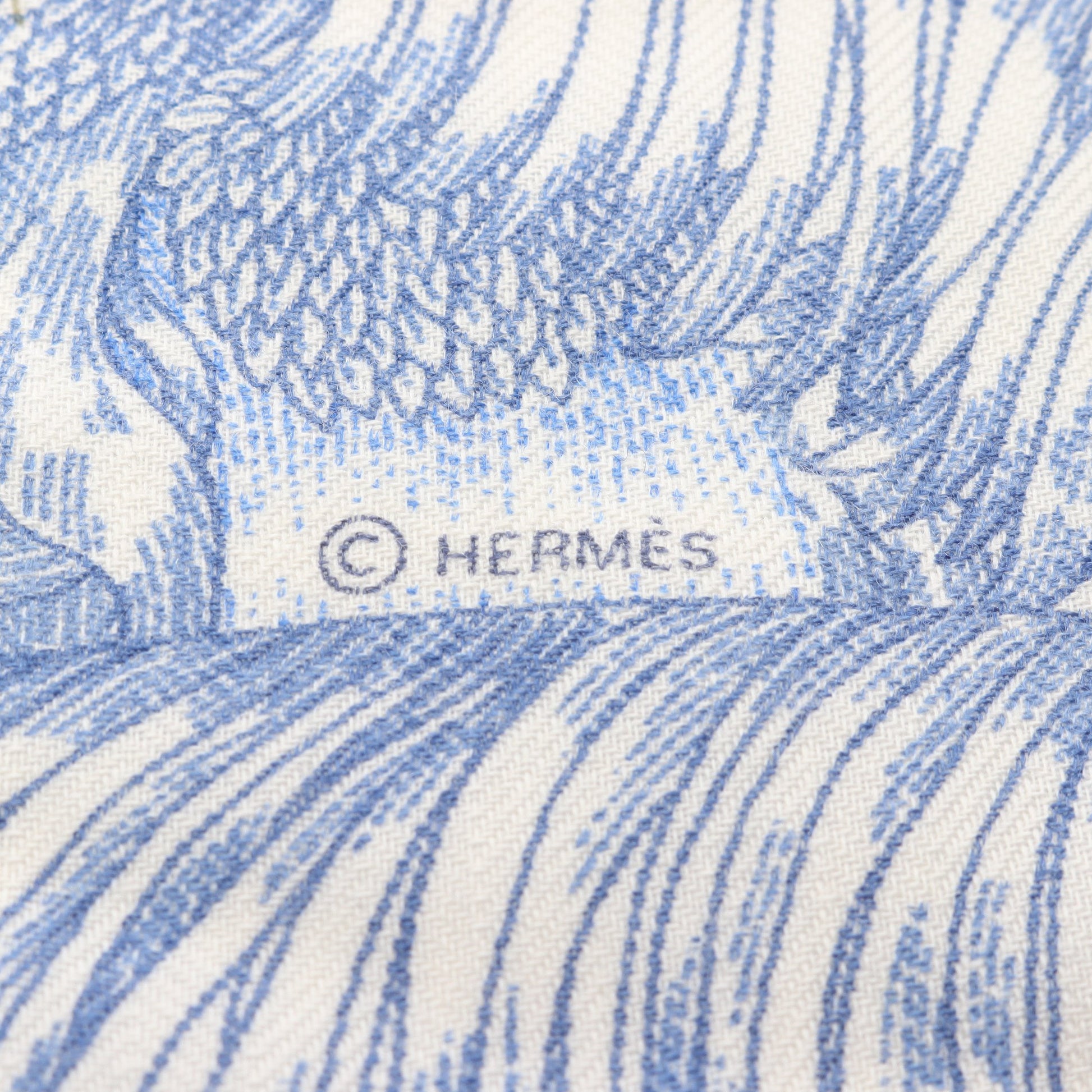 カレジェアン カレ140 FAUBOURG TROPICAL スカーフ ショール カシミヤ シルク アイボリー マルチカラー エルメス 財布・小物 HERMES