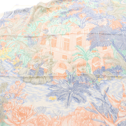 カレジェアン カレ140 FAUBOURG TROPICAL スカーフ ショール カシミヤ シルク アイボリー マルチカラー エルメス 財布・小物 HERMES